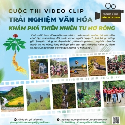 Huyện Tu Mơ Rông tổ chức Cuộc thi video Clip giới thiệu về du lịch huyện với chủ đề “Trải nghiệm văn hóa, khám phá thiên nhiên Tu Mơ Rông” năm 2023